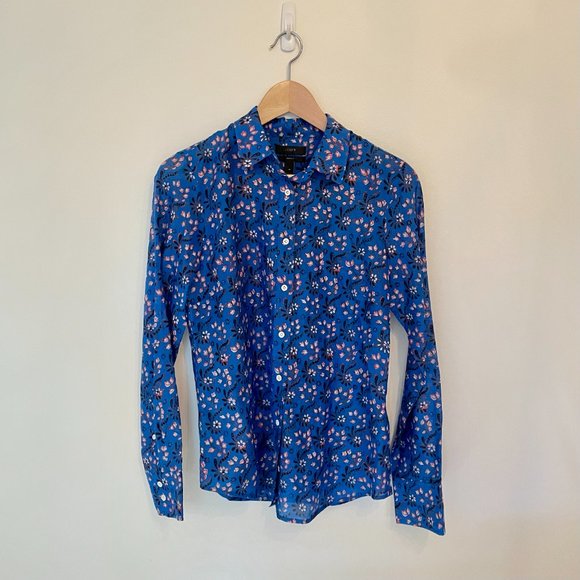 Silk Floral J.Crew Button Up Shirt - Picture 2 of 3